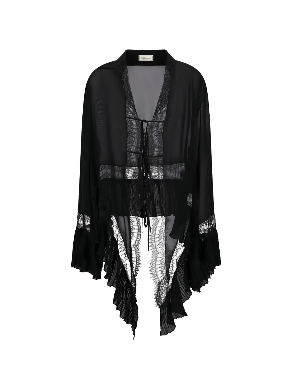 Blumarine Georgette lace blouse - Nero