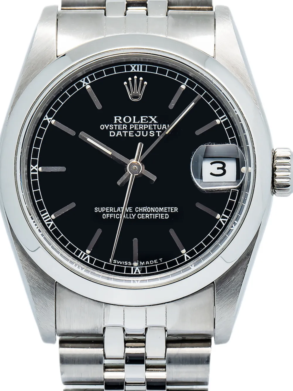 Black Datejust 31mm watch