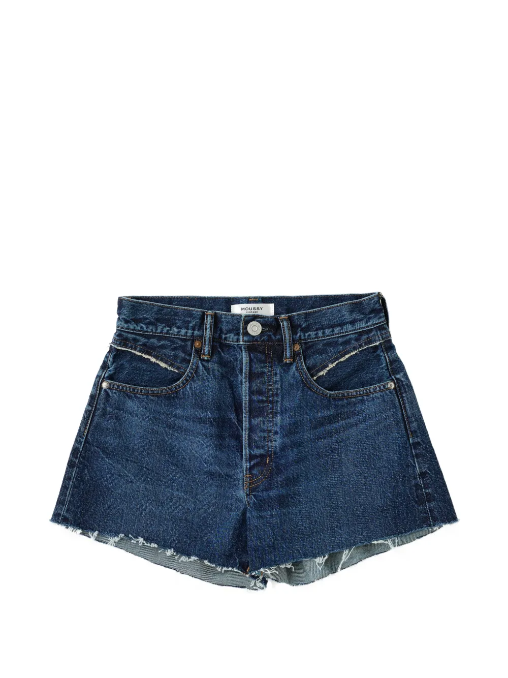 Moussy Vintage Southborough frayed shorts - Blue