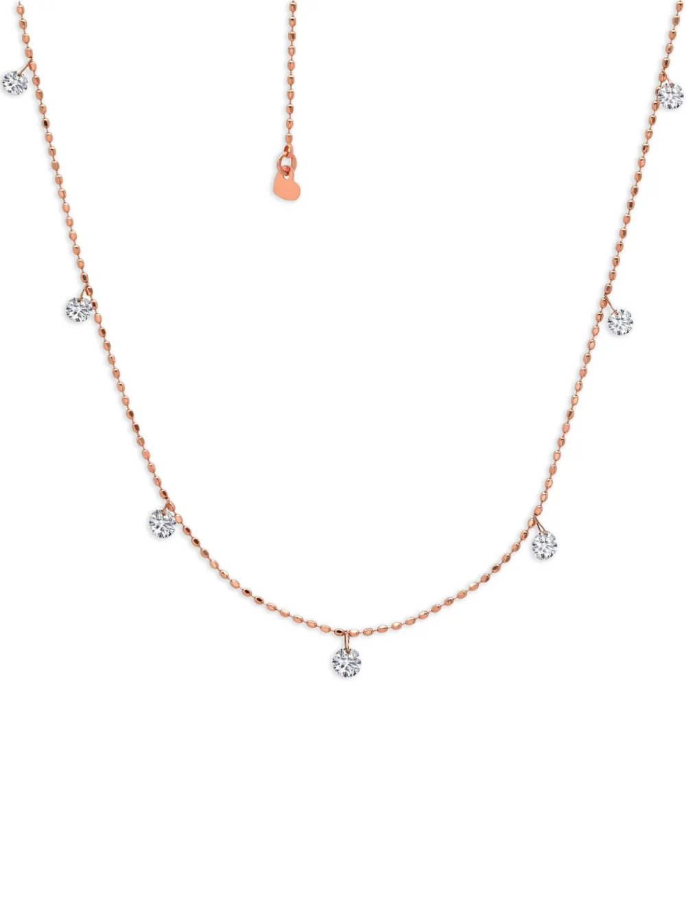 graziela Tiny Floating diamond necklace - Rosa