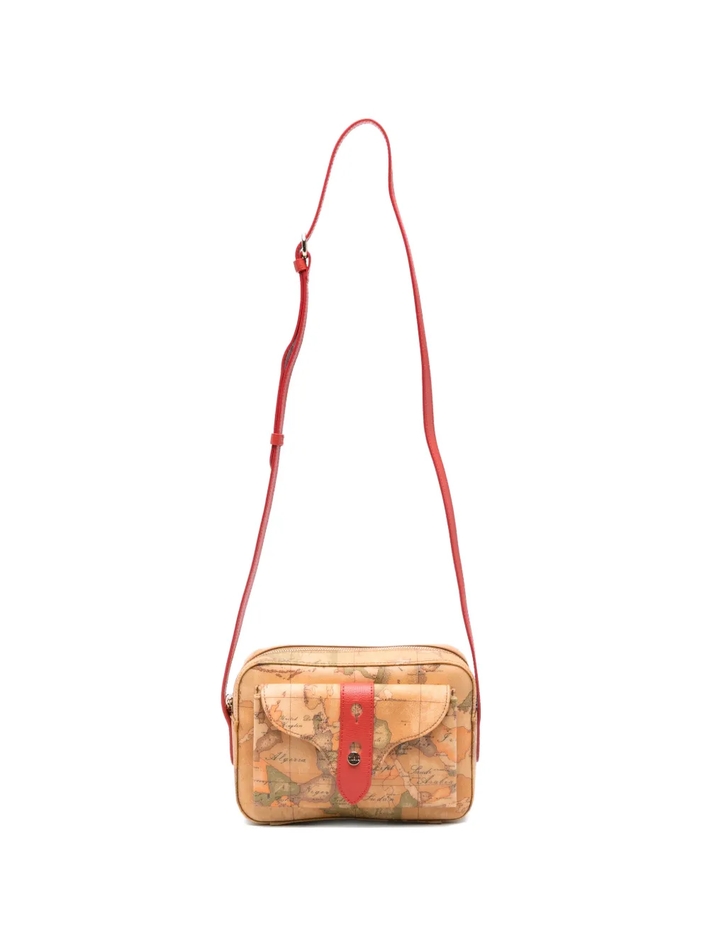 ALVIERO MARTINI 1° CLASSE map-print shoulder bag - Toni neutri