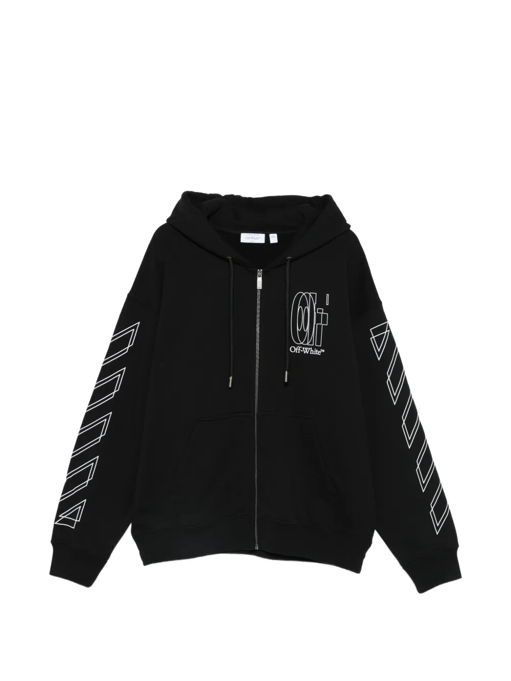 Off-White zip-up hoodie - Nero
