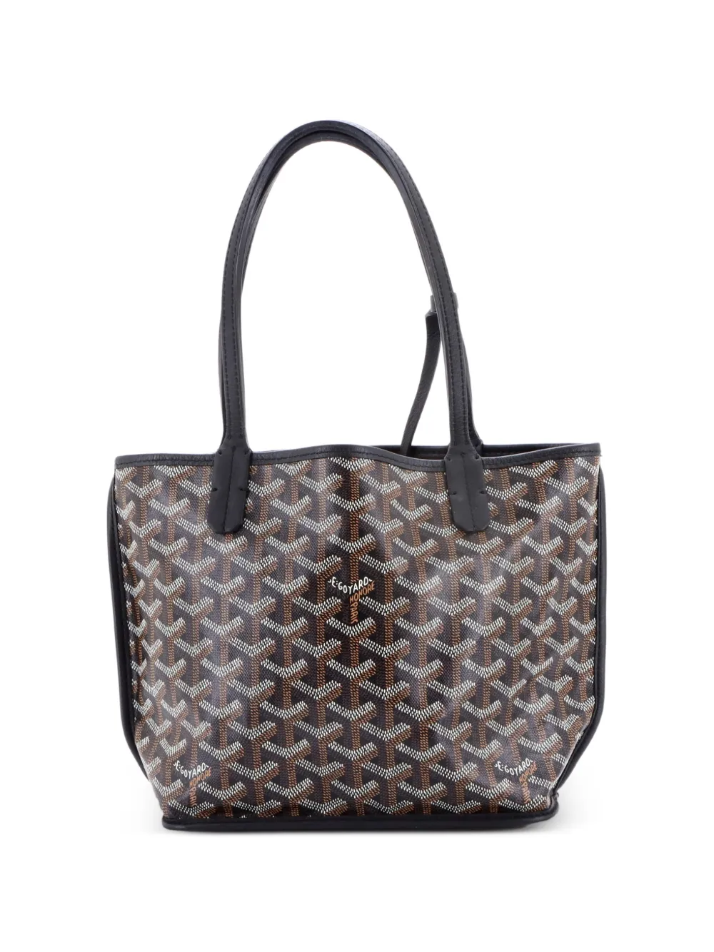Goyard Pre-Owned Anjou Reversible Tote Coated Canvas Mini satchel - Nero