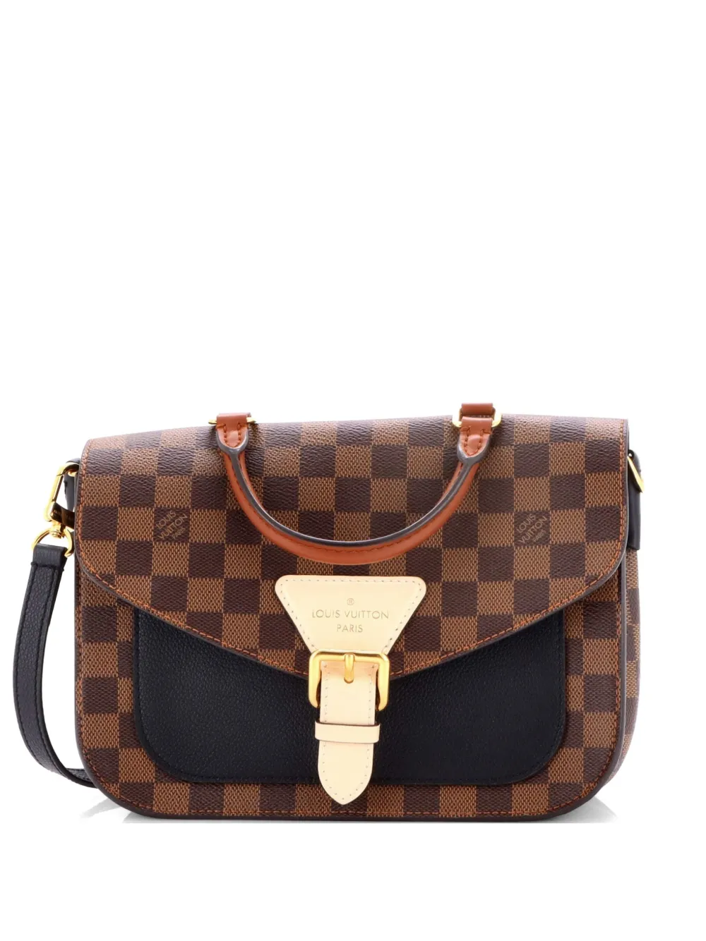 Louis Vuitton Pre-Owned Beaumarchais Handbag Damier with Leather shoulder bag - Nero