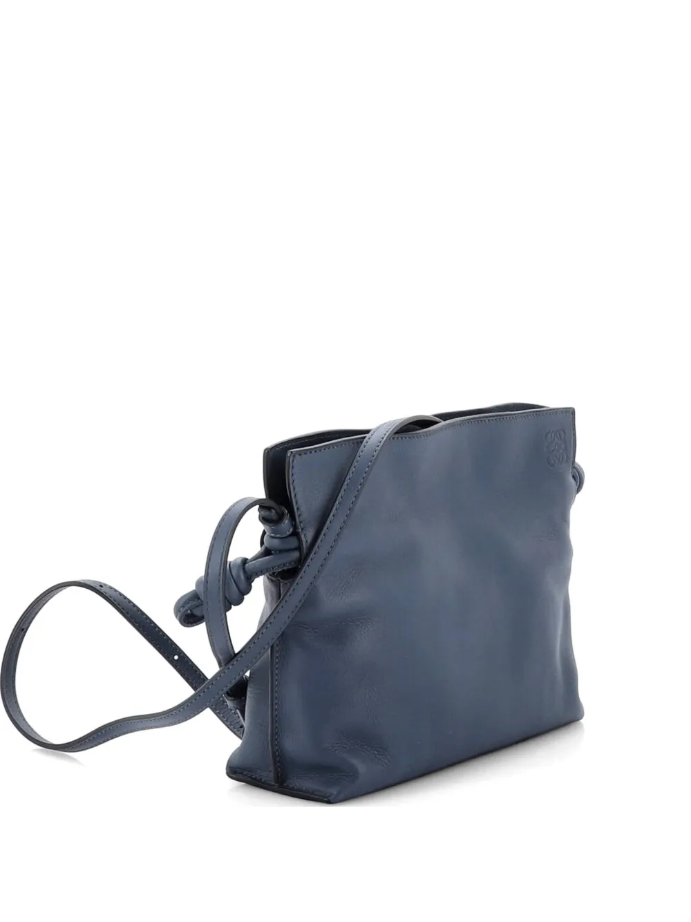 Loewe Pre-Owned Flamenco Knot Clutch Leather Mini crossbody bag - Blu