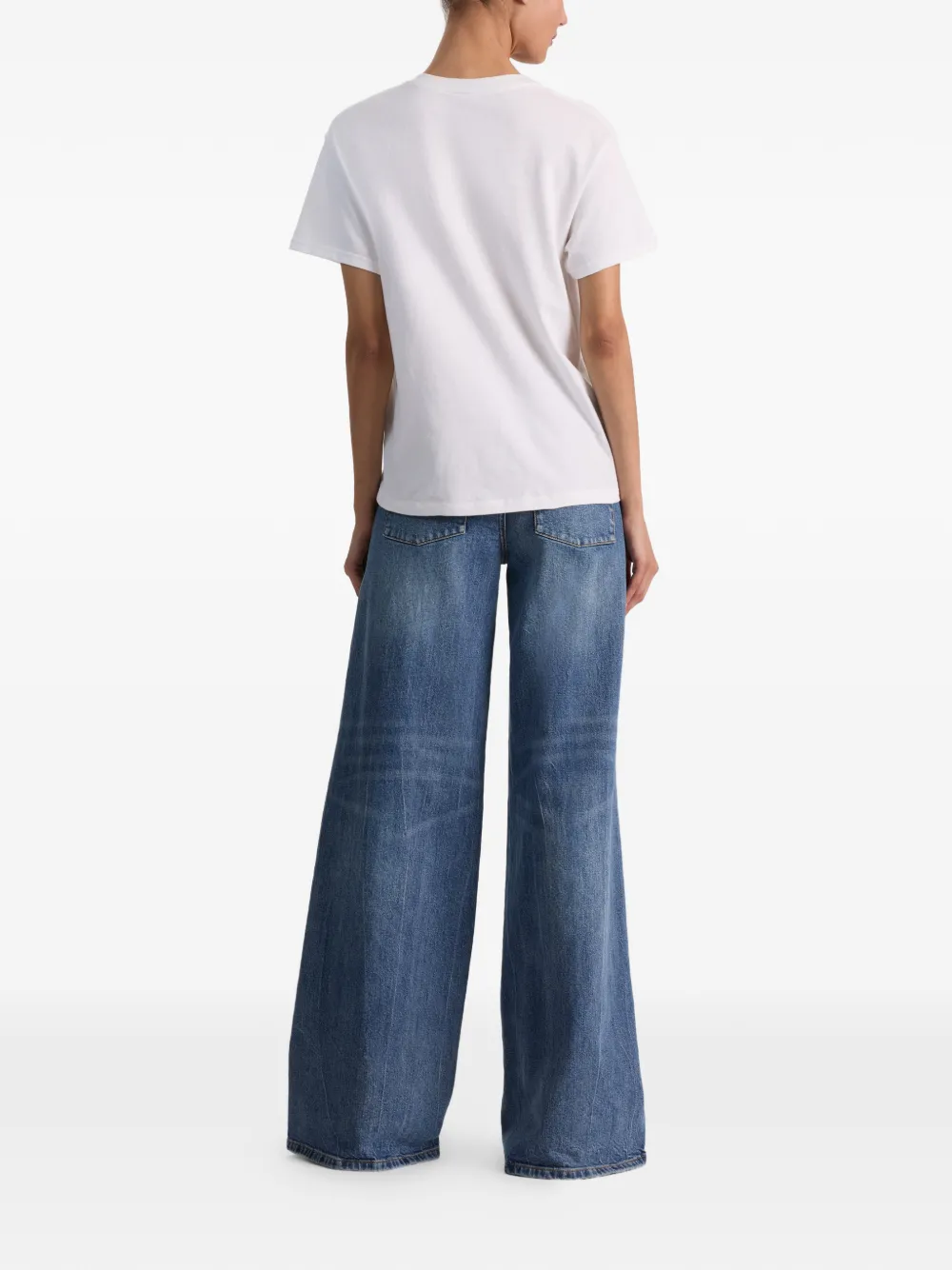 alice + olivia Alvera T-shirt met ronde hals Wit
