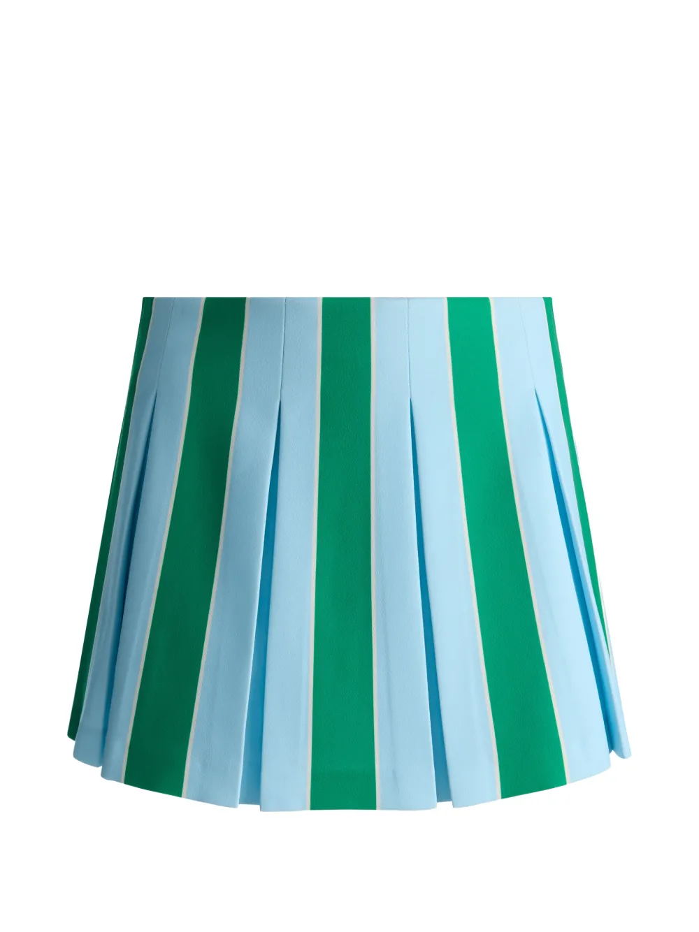 alice + olivia Emilie striped pleated mini skirt - Verde