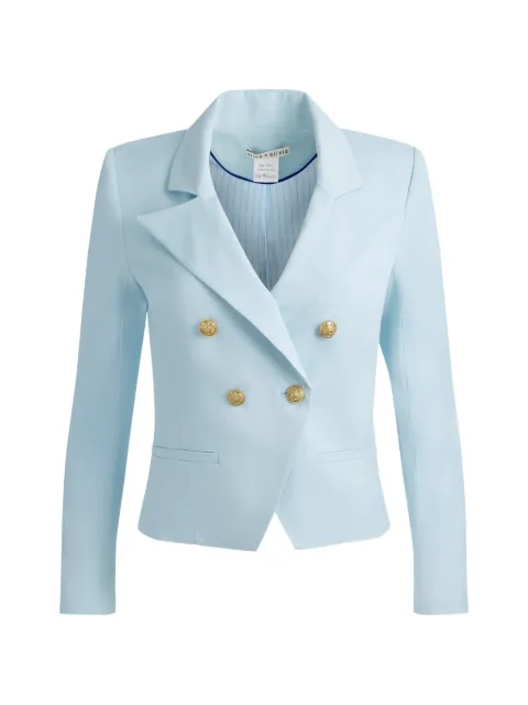 alice + olivia Sable double-breasted cropped blazer