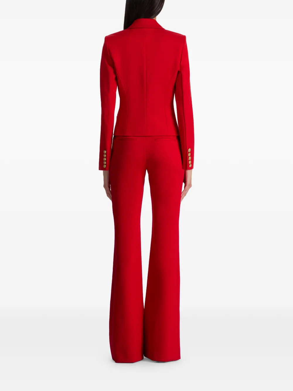  Alice + Olivia Sable Double-breasted Cropped Blazer - Red 