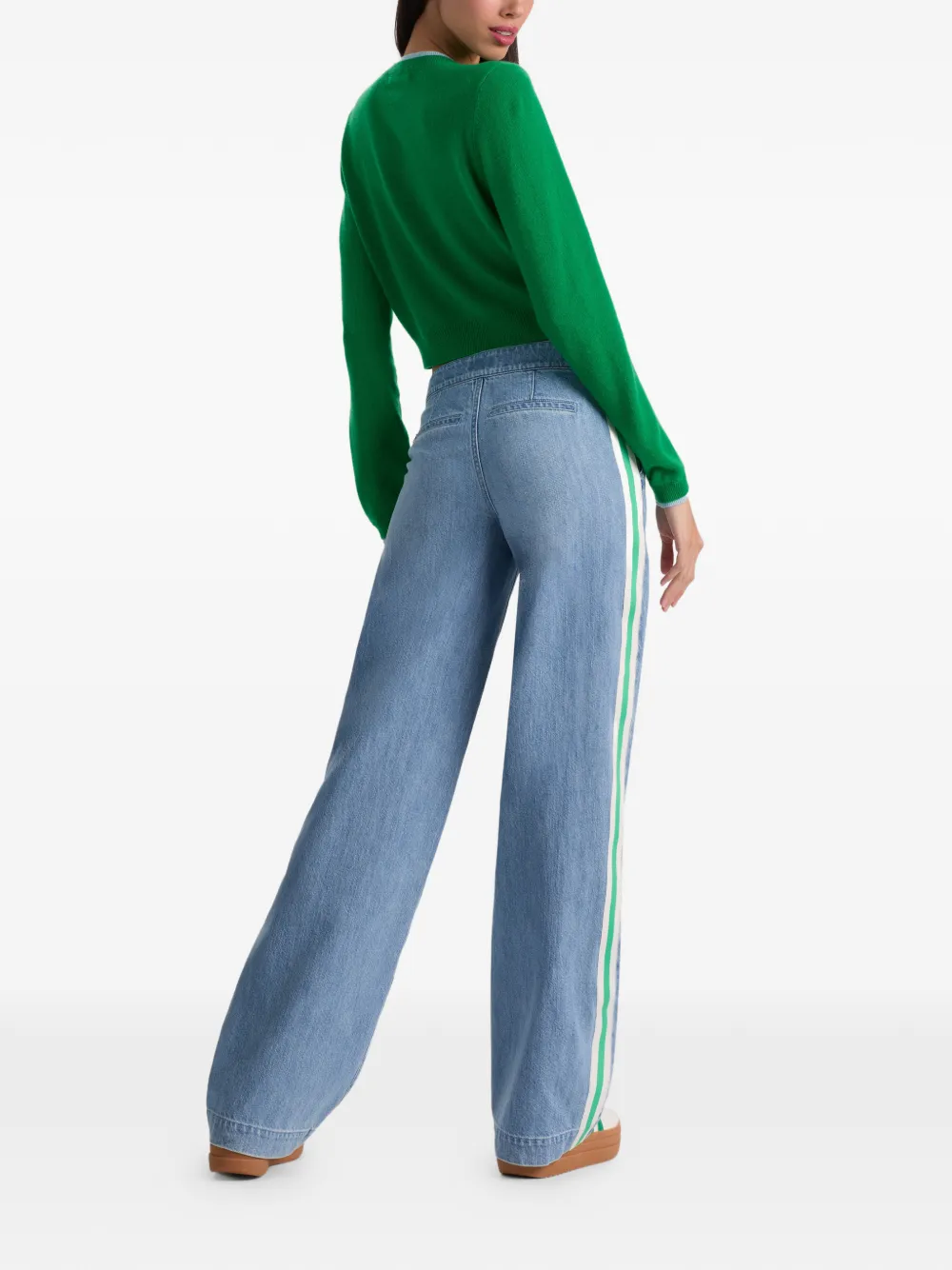 alice + olivia Xander gestreepte jeans Blauw