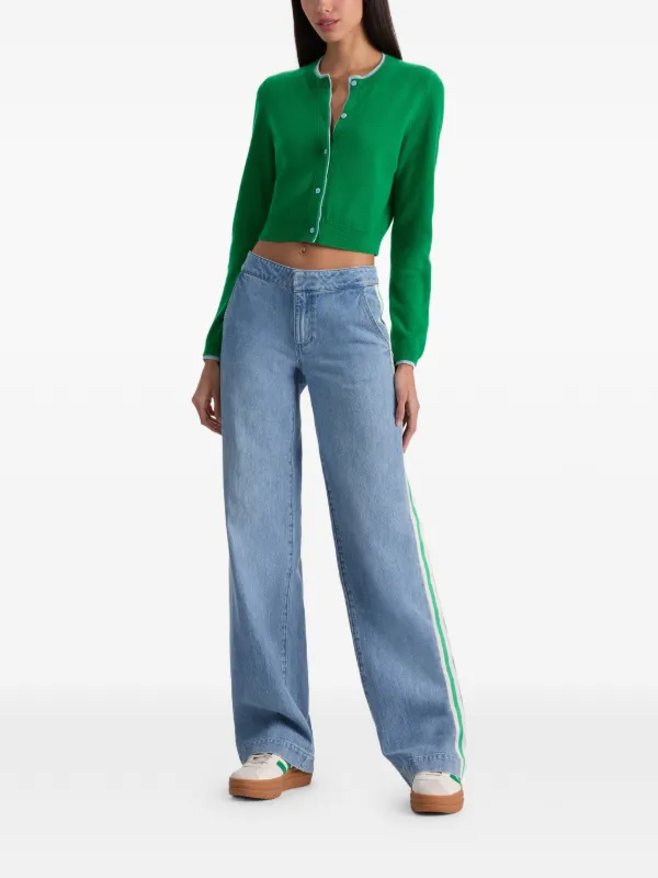 Alice + Olivia Xander Stripe Jeans | Blue | FARFETCH