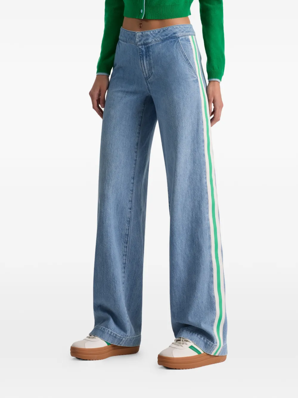 alice + olivia Xander gestreepte jeans Blauw