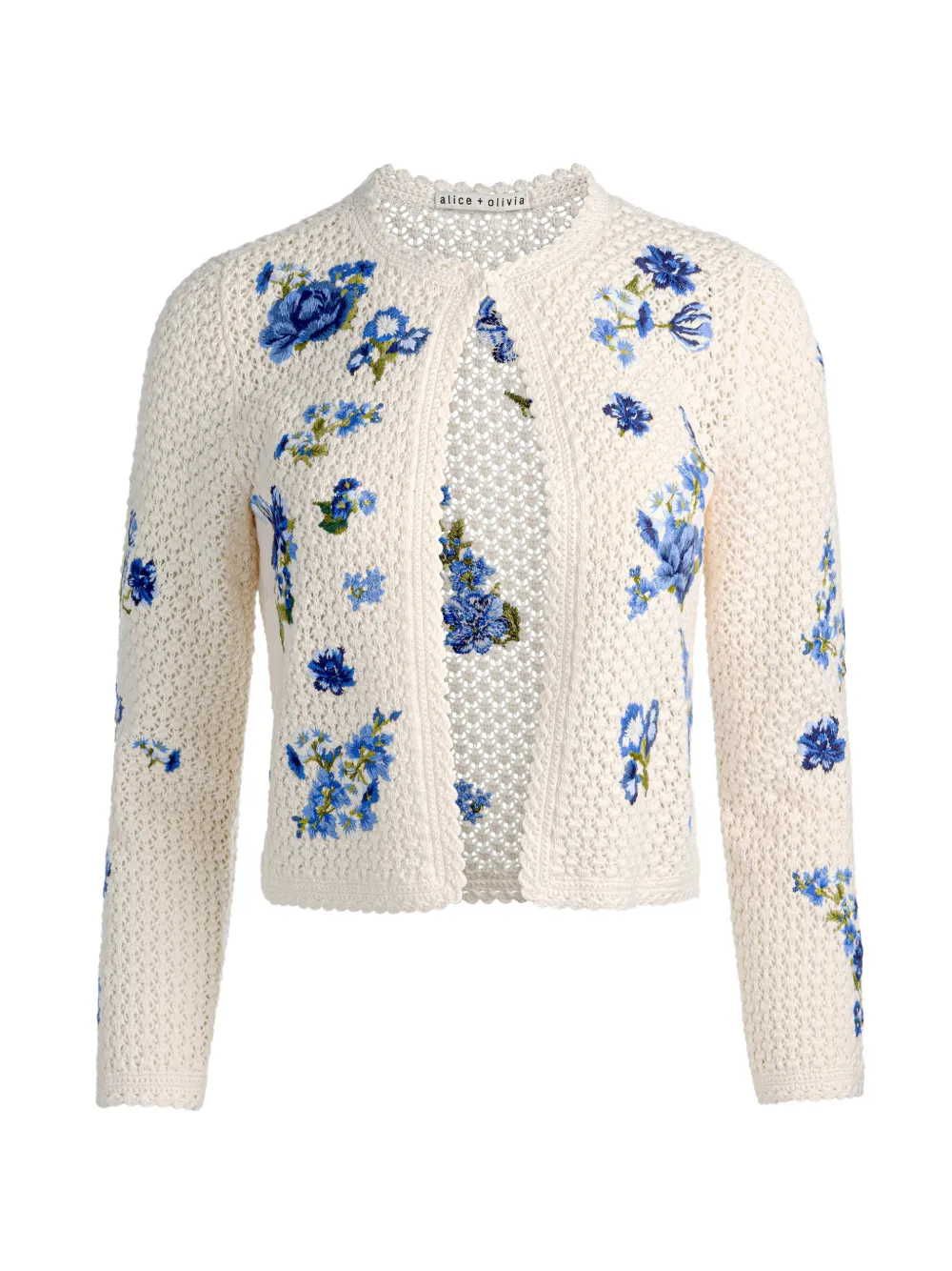 alice + olivia Anderson floral cardigan - Bianco