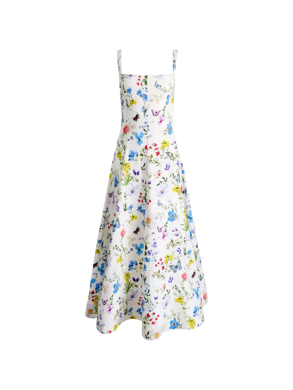 alice + olivia Abito Polly midi svasato - Bianco