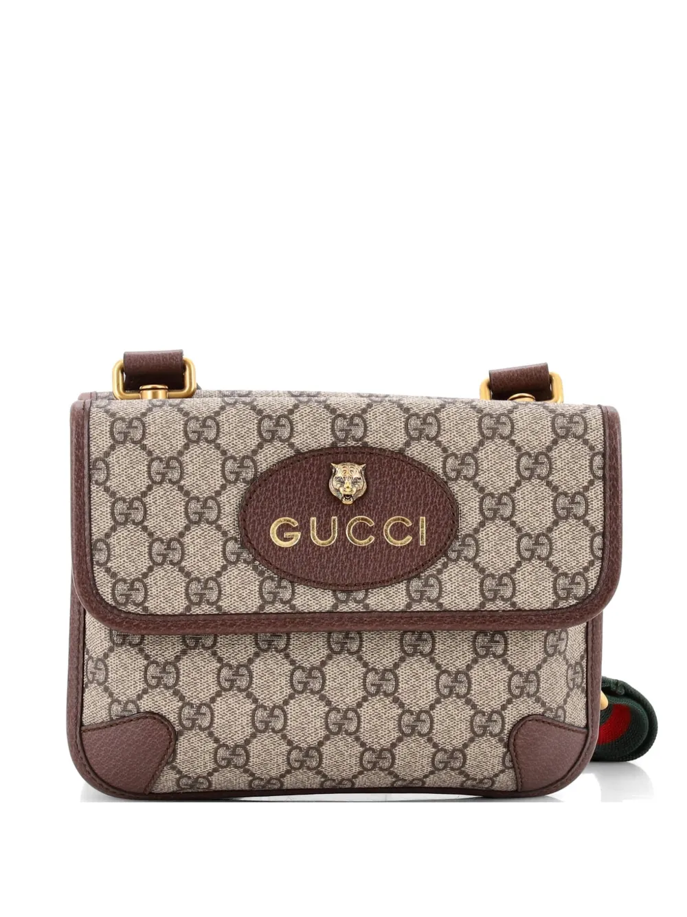 Gucci Pre-Owned Neo Vintage Flap Messenger GG Coated Canvas Small crossbody bag - Marrone