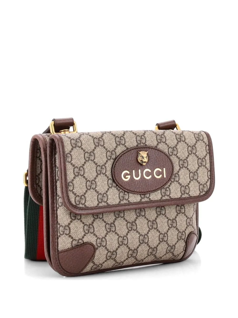 Neo Vintage Flap Messenger Gg Coated Canvas Small Crossbody Bag