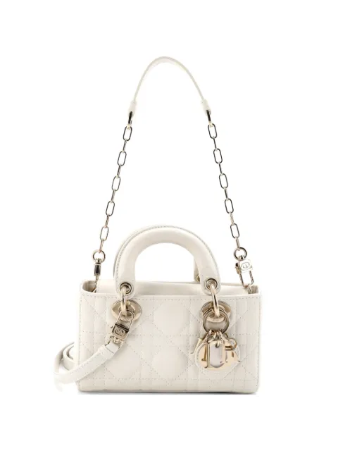 Christian Dior Pre-Owned Lady D-Joy Bag Cannage Quilt Lambskin Micro satchel