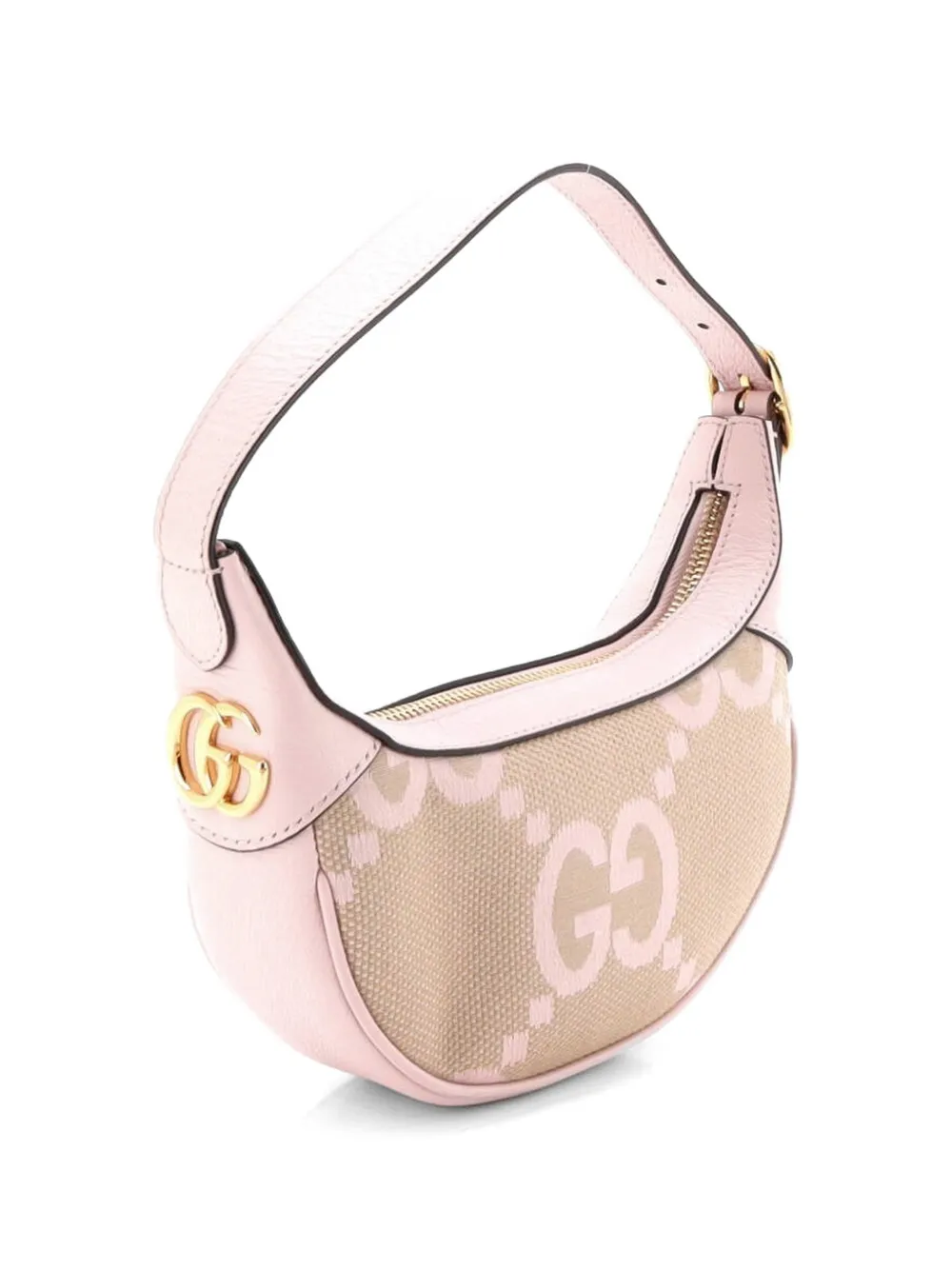 Gucci Pre-Owned Ophidia Half Moon Bag Jumbo GG Canvas Mini hobo bag - Rosa