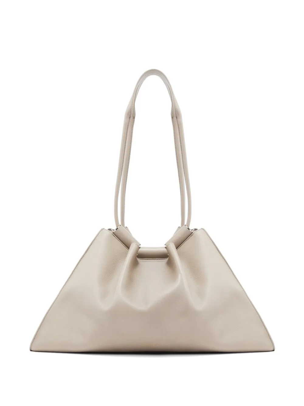  Giorgio Armani Gathered-detail Leather Shoulder Bag - Neutrals 
