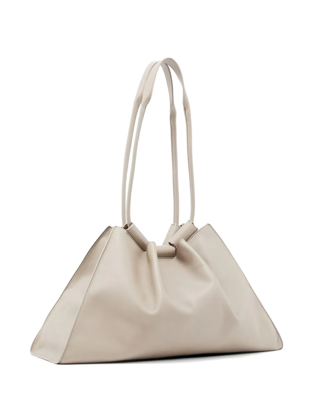  Giorgio Armani Gathered-detail Leather Shoulder Bag - Neutrals 