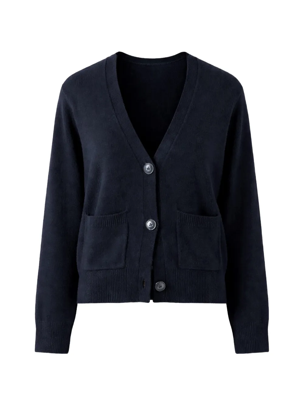 PATRICK ASSARAF button patch pocket cardigan - Blau