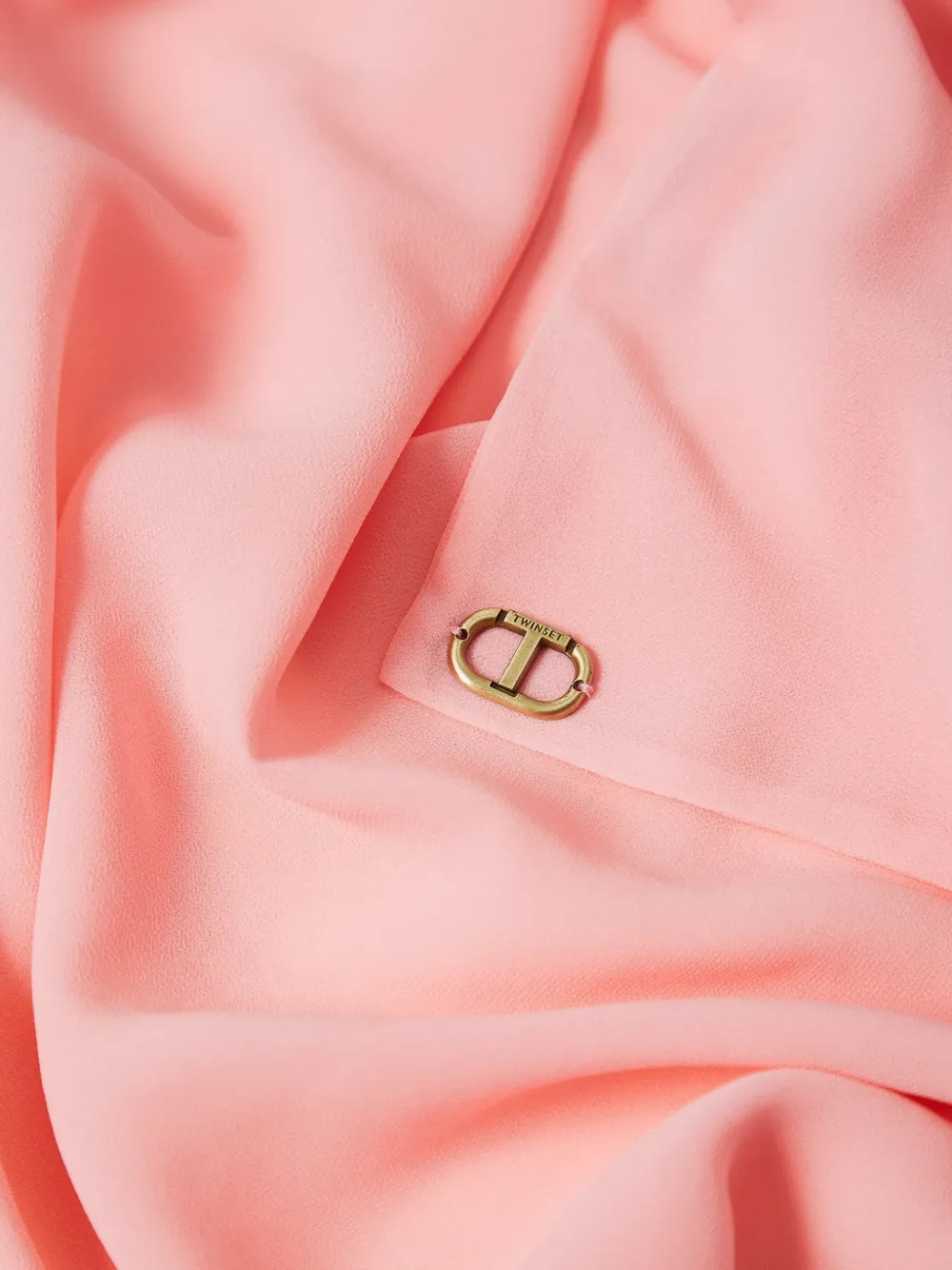  Twinset Doubled Georgette Scarf - Pink 