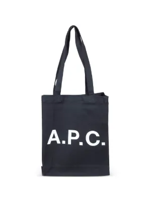 A.P.C. Logo Laure Tote Bag | Blue | FARFETCH PH