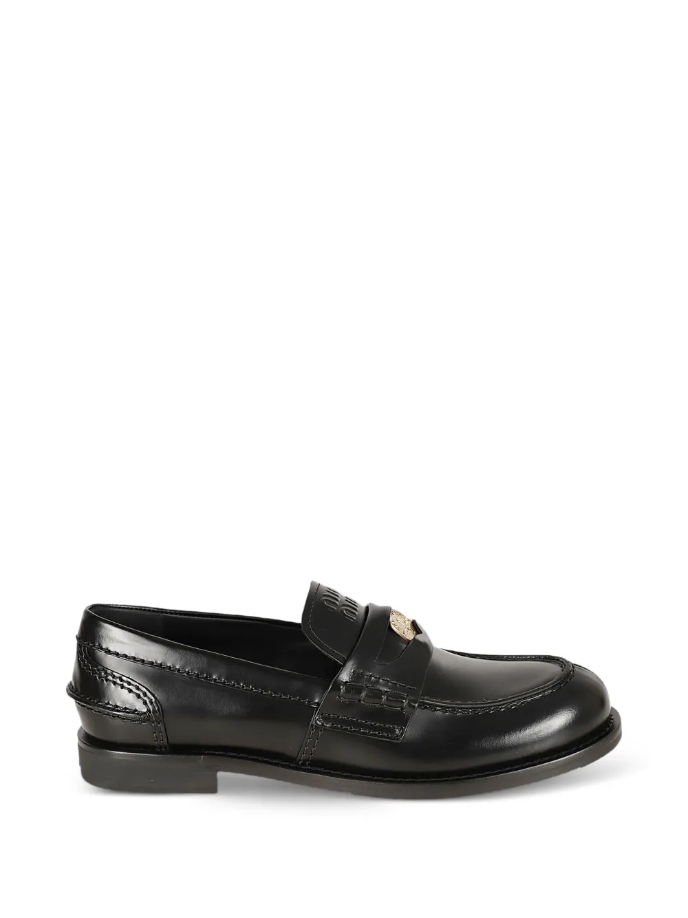 Miu Miu Mocassini con punta tonda - Nero