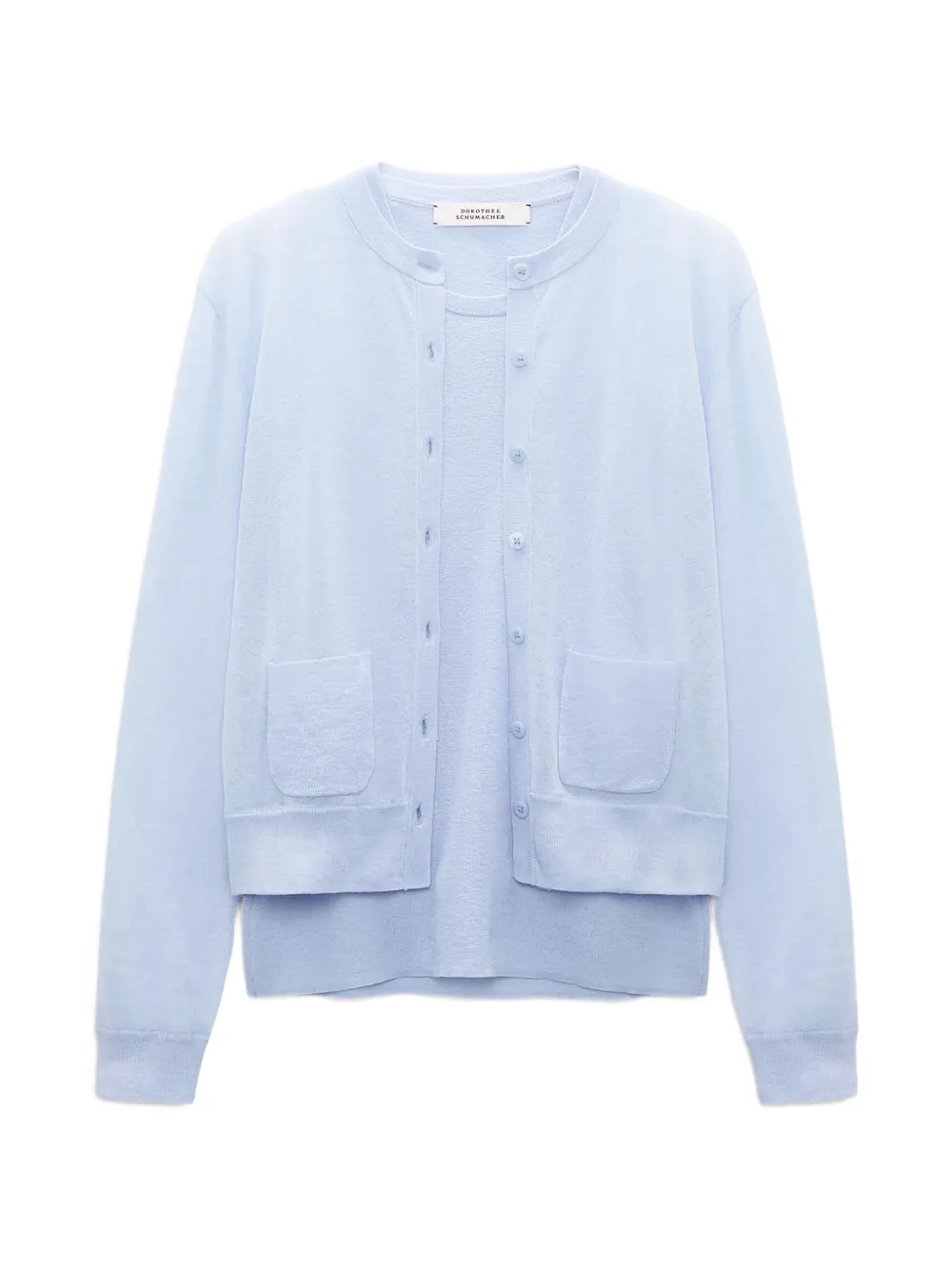 Dorothee Schumacher button-fastening patch-pocket cardigan - Blu