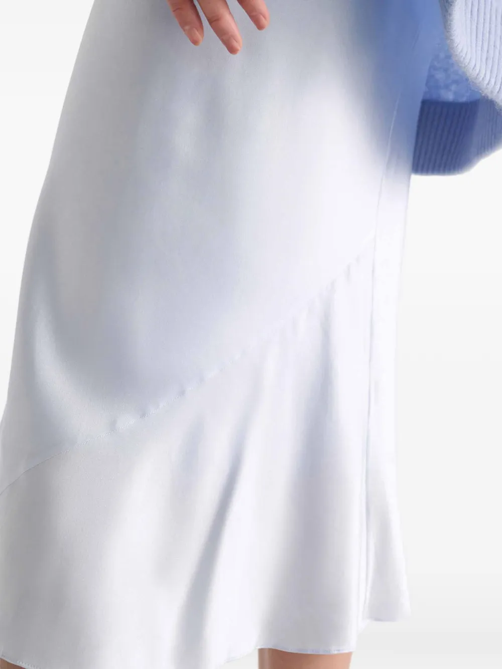 Dorothee Schumacher SENSE OF SHINE rok met satijnen afwerking en vlakken Blauw