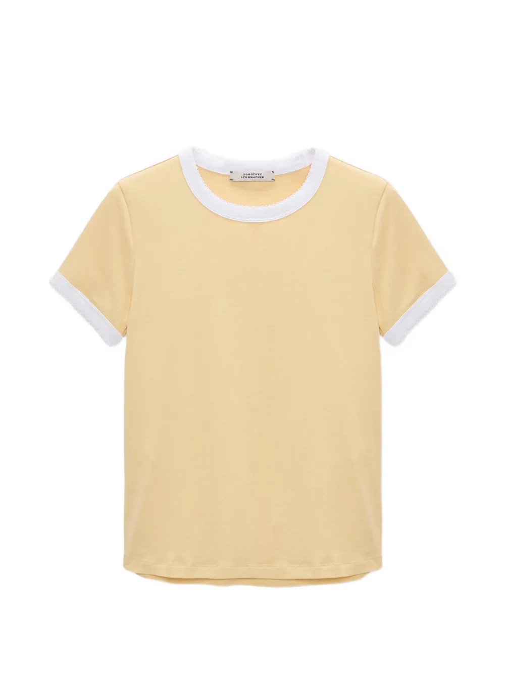 Dorothee Schumacher trimmed crew-neck T-shirt - Giallo