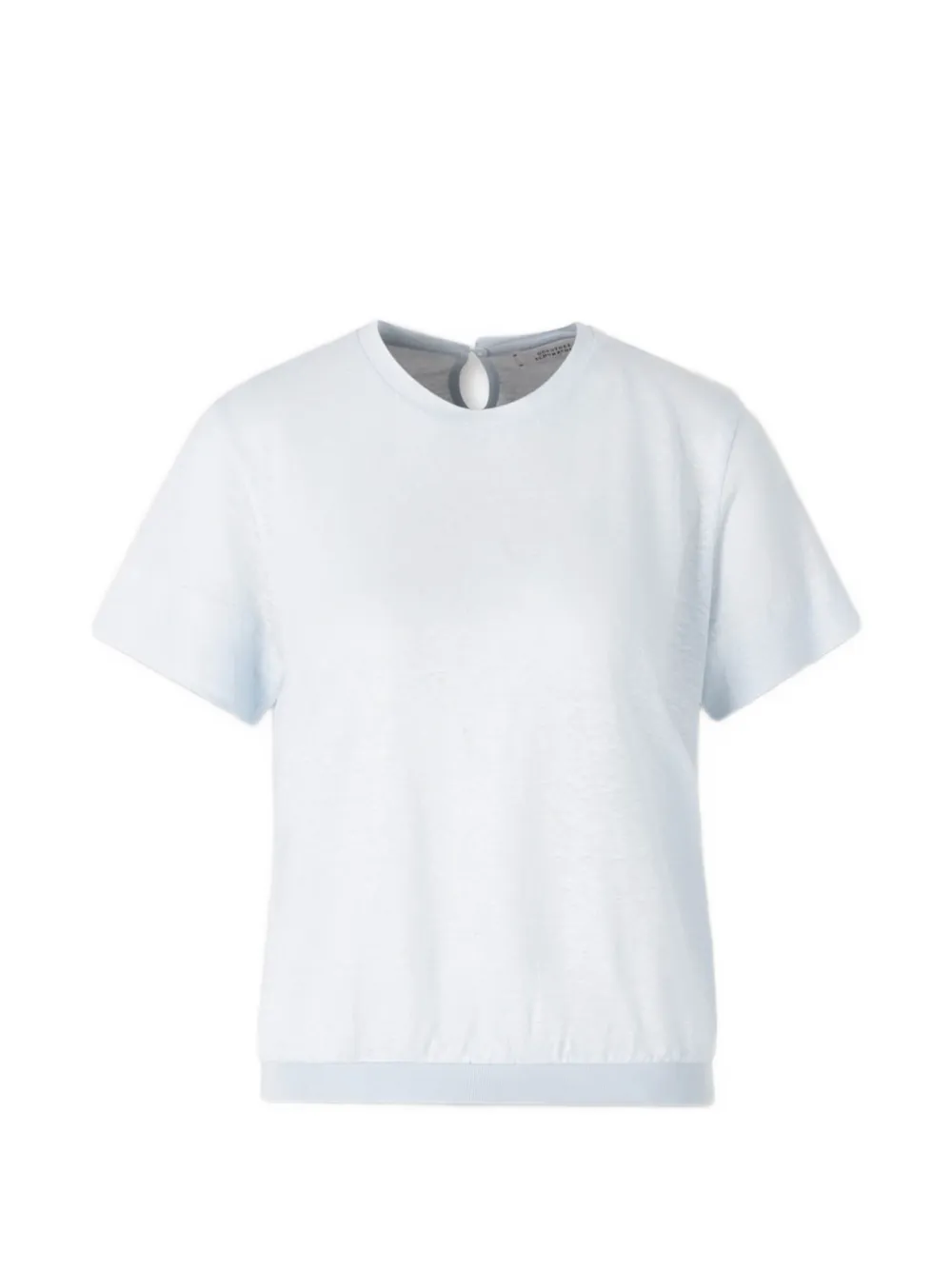 Dorothee Schumacher keyhole short-sleeve T-shirt - Blu