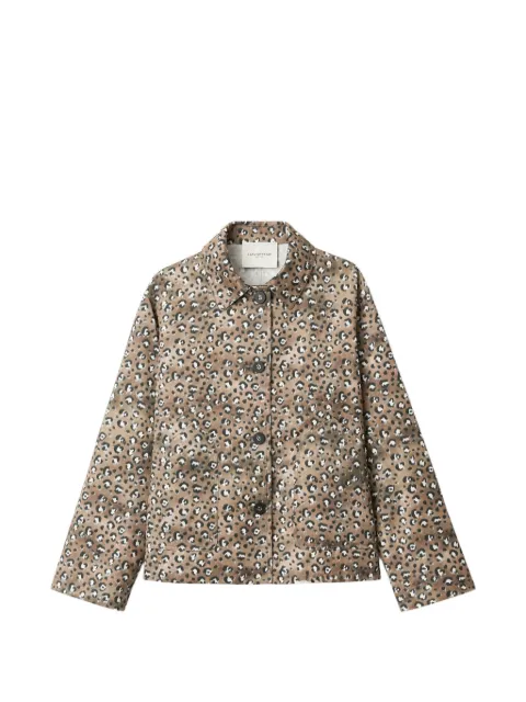 Lafayette 148 A-line leopard-print oversized shirt