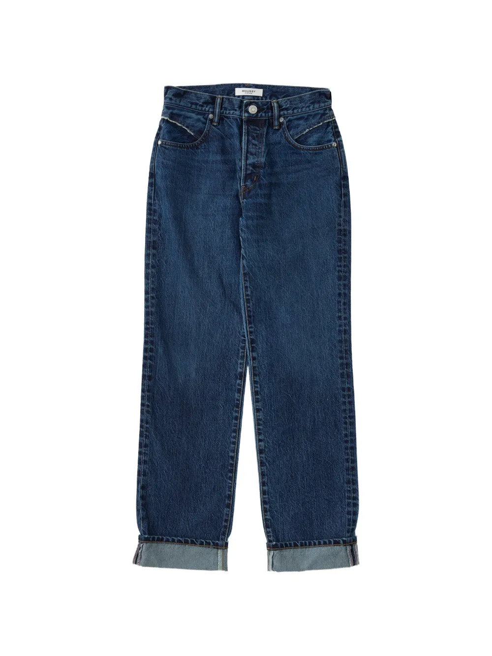Moussy Vintage Lara straight cuffed jeans - Blu