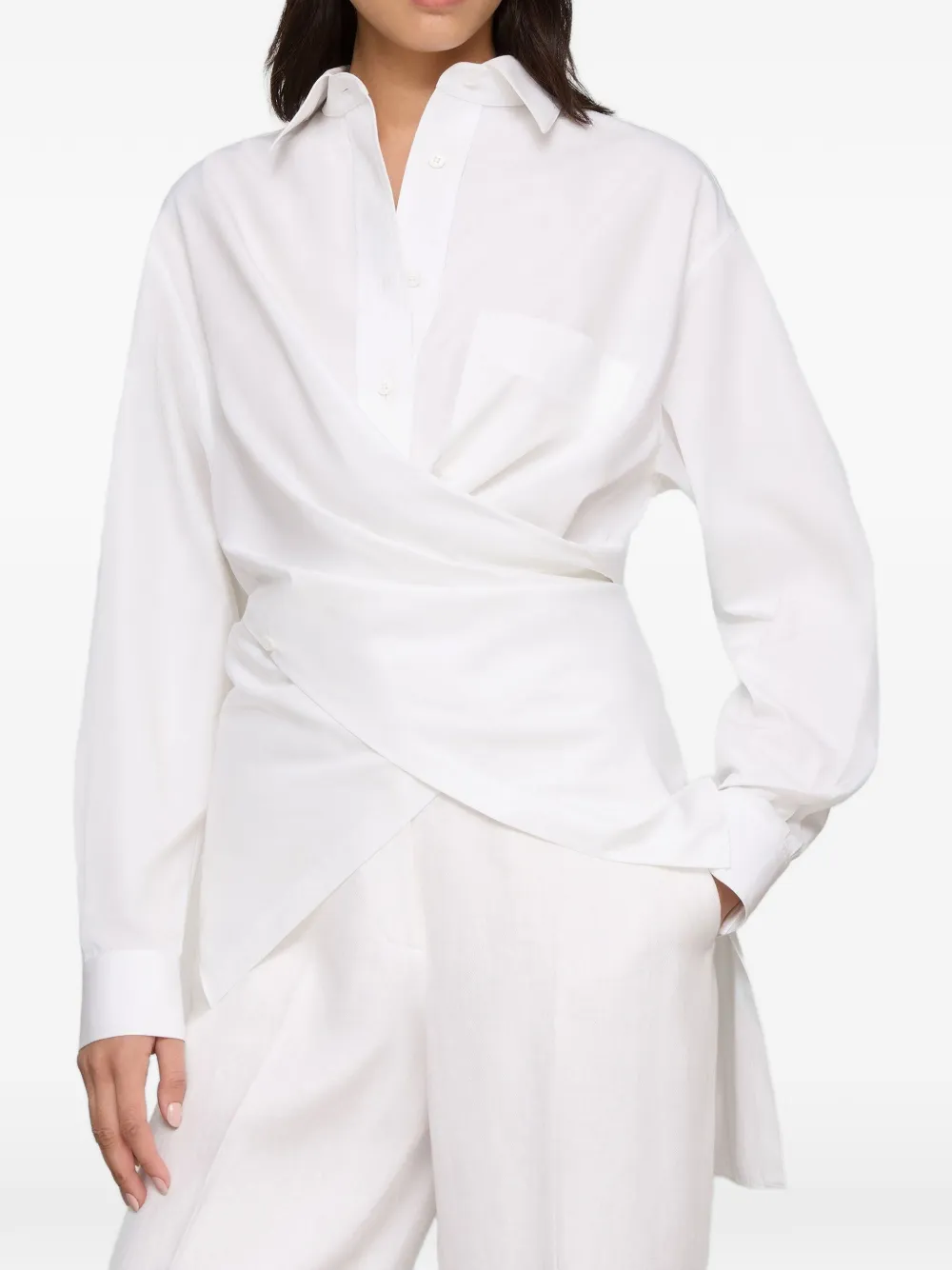  Lafayette 148 Long-sleeved Blouse - White 