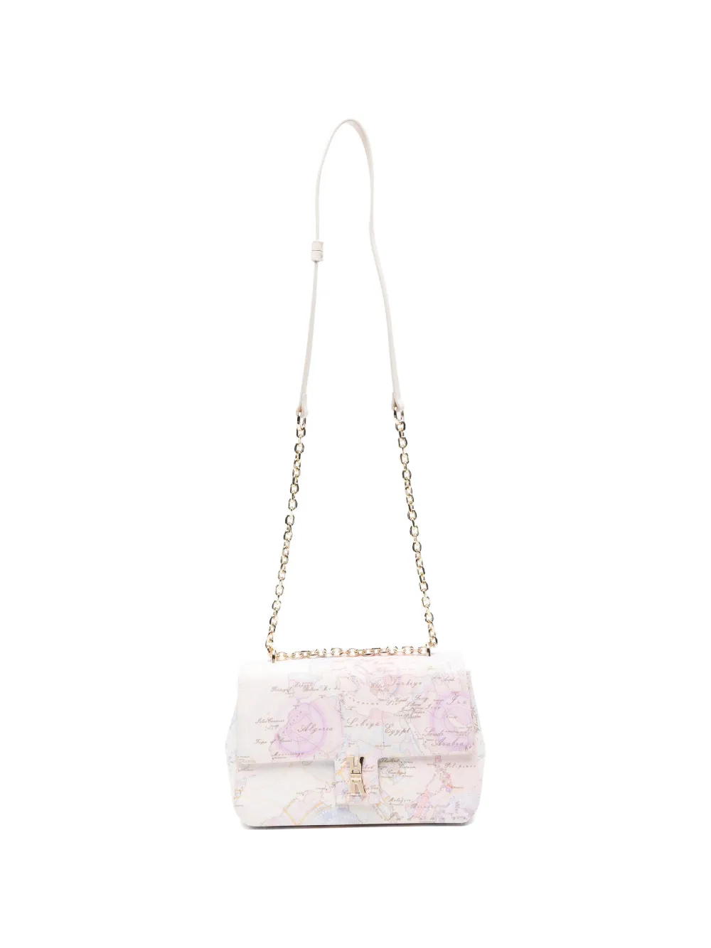 ALVIERO MARTINI 1° CLASSE Borsa a spalla con stampa mappa - Rosa