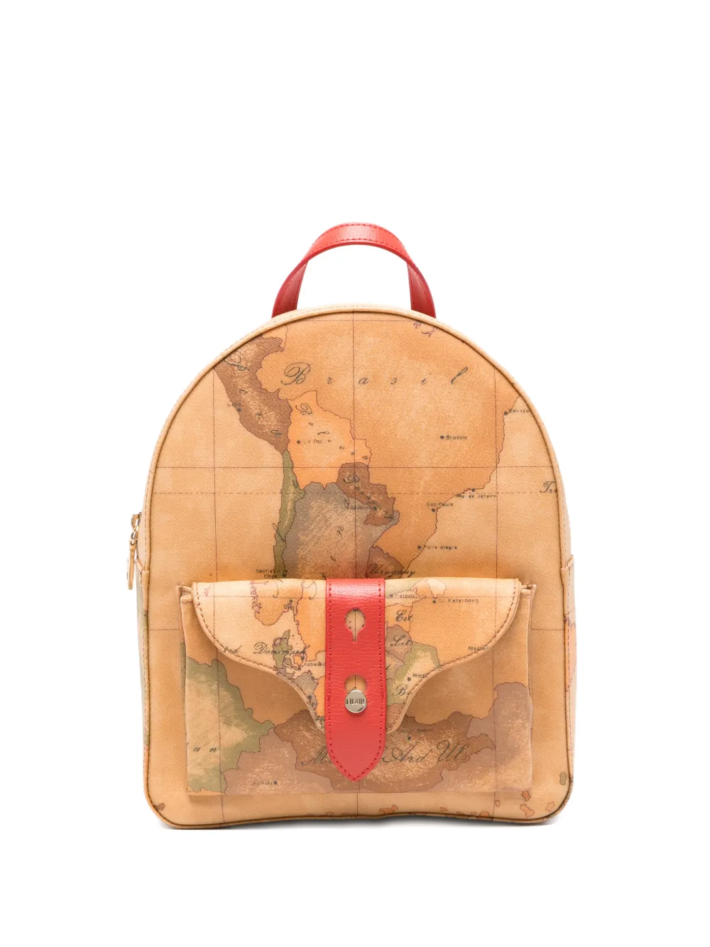 ALVIERO MARTINI 1° CLASSE map-print backpack - Toni neutri