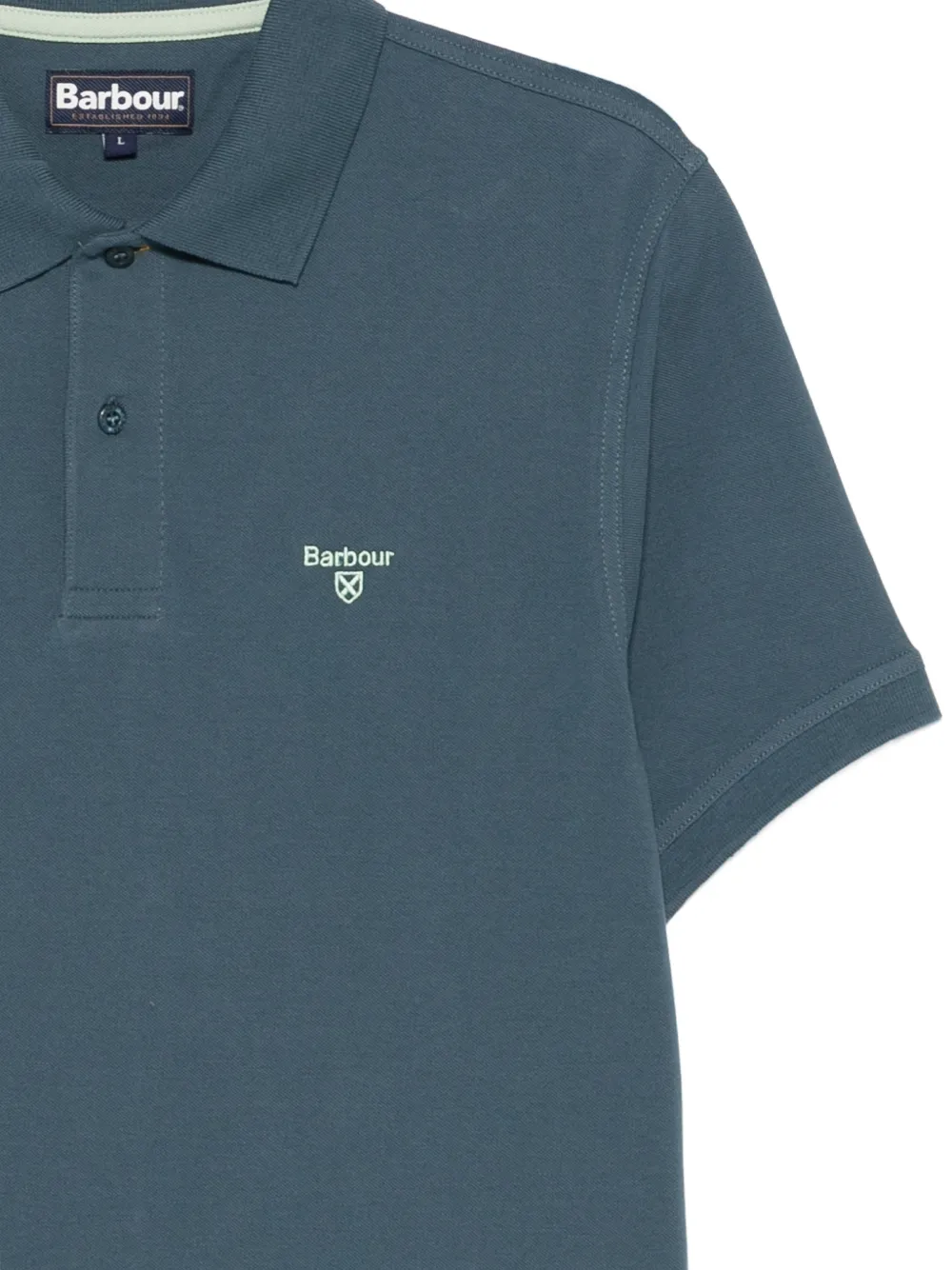 Barbour Poloshirt met geborduurd logo Blauw