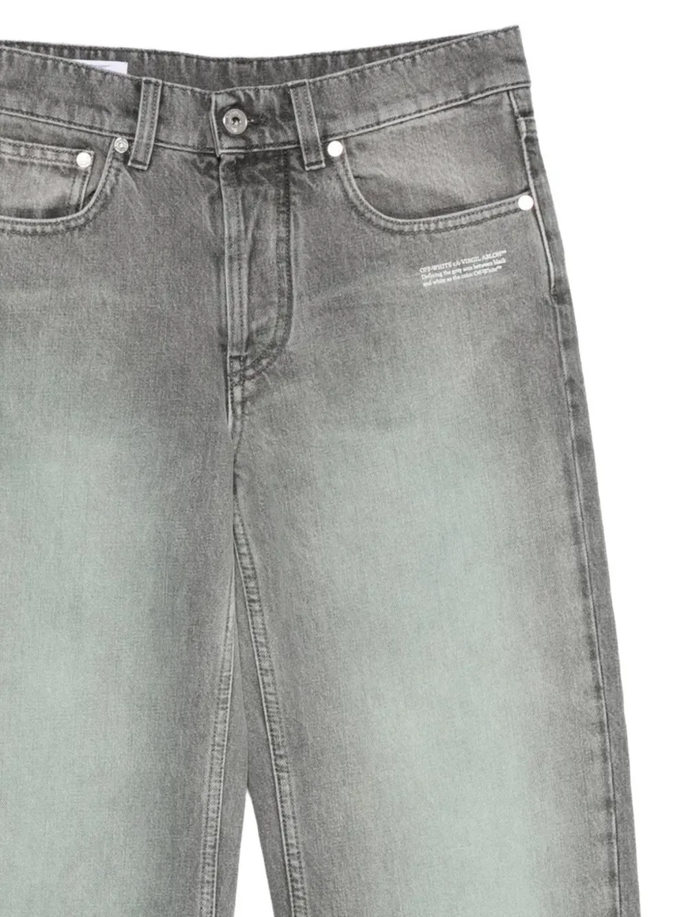 Off-White Jeans met logopatch Grijs