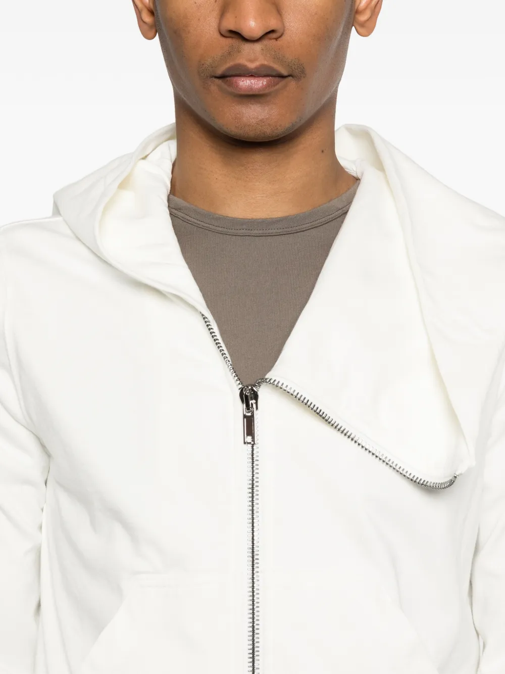 Mountain wide collar zip-up Hoodie