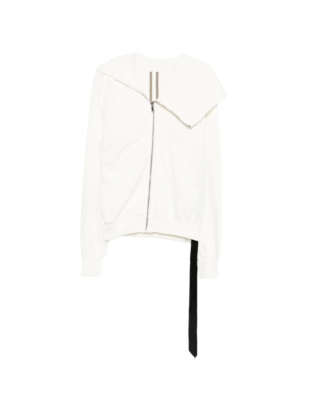 Rick Owens DRKSHDW Mountain wide collar zip-up hoodie - Bianco