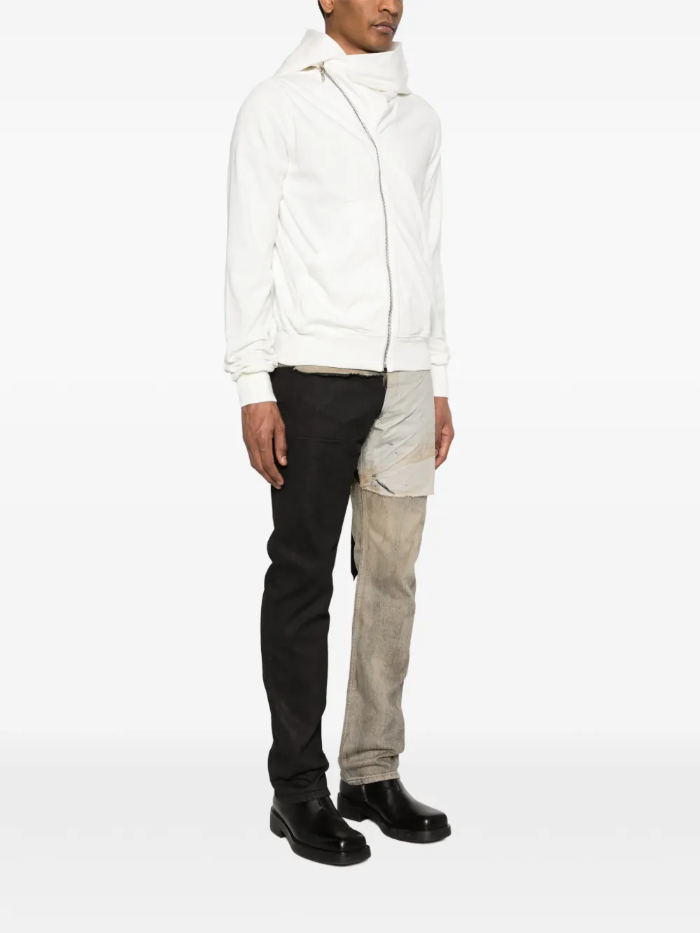 Mountain wide collar zip-up Hoodie