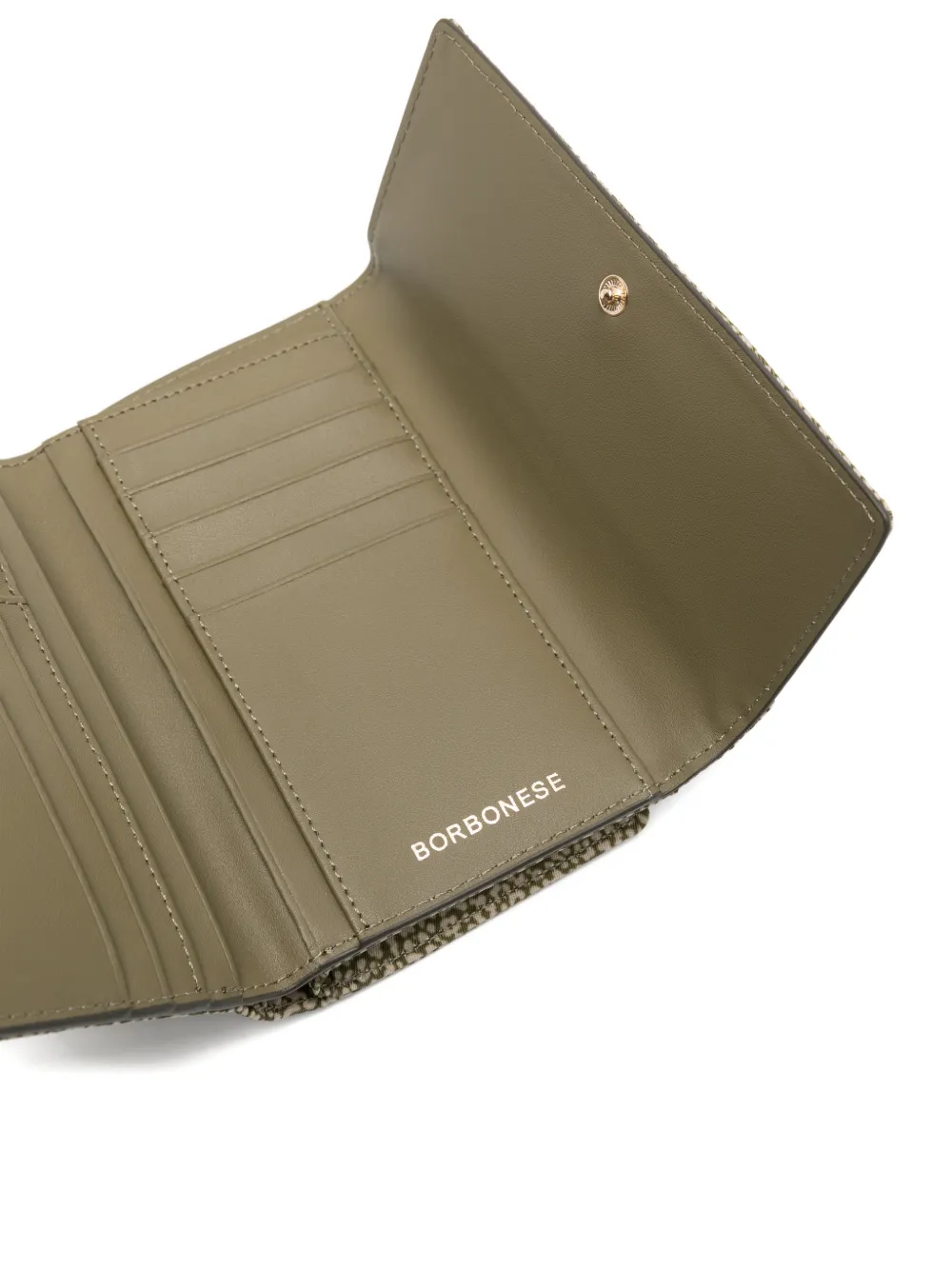  Borbonese Patterned Wallet - Green 