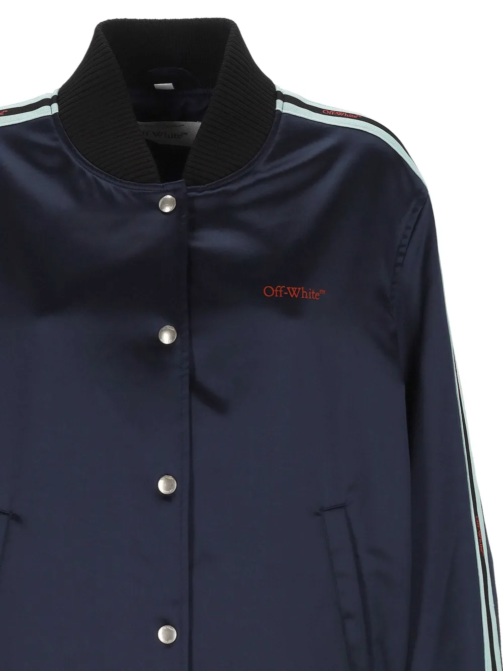Off-White Gestreept bomberjack Blauw