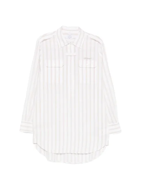 Off-White striped pocketed mini dress