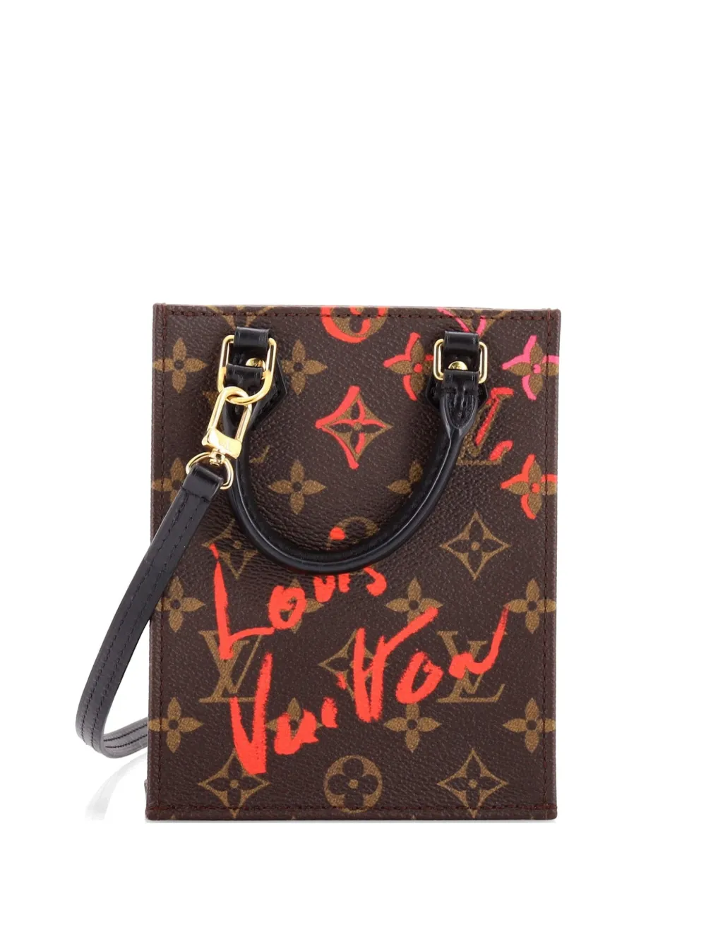 Louis Vuitton Pre-Owned Petit Sac Plat Bag Limited Edition Fall in Love Monogram Canvas tote bag - Nero
