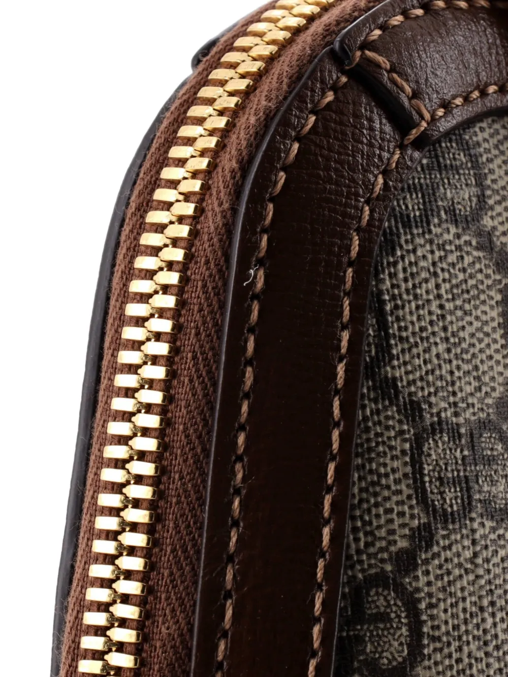Horsebit 1955 Top Handle Bag Gg Coated Canvas With Leather Medium Satchel