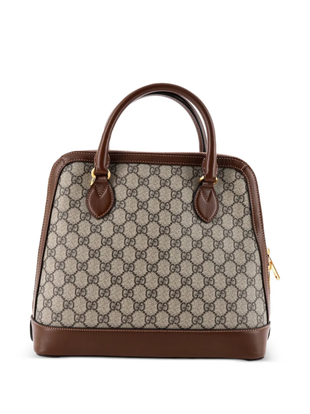 Horsebit 1955 Top Handle Bag Gg Coated Canvas With Leather Medium Satchel