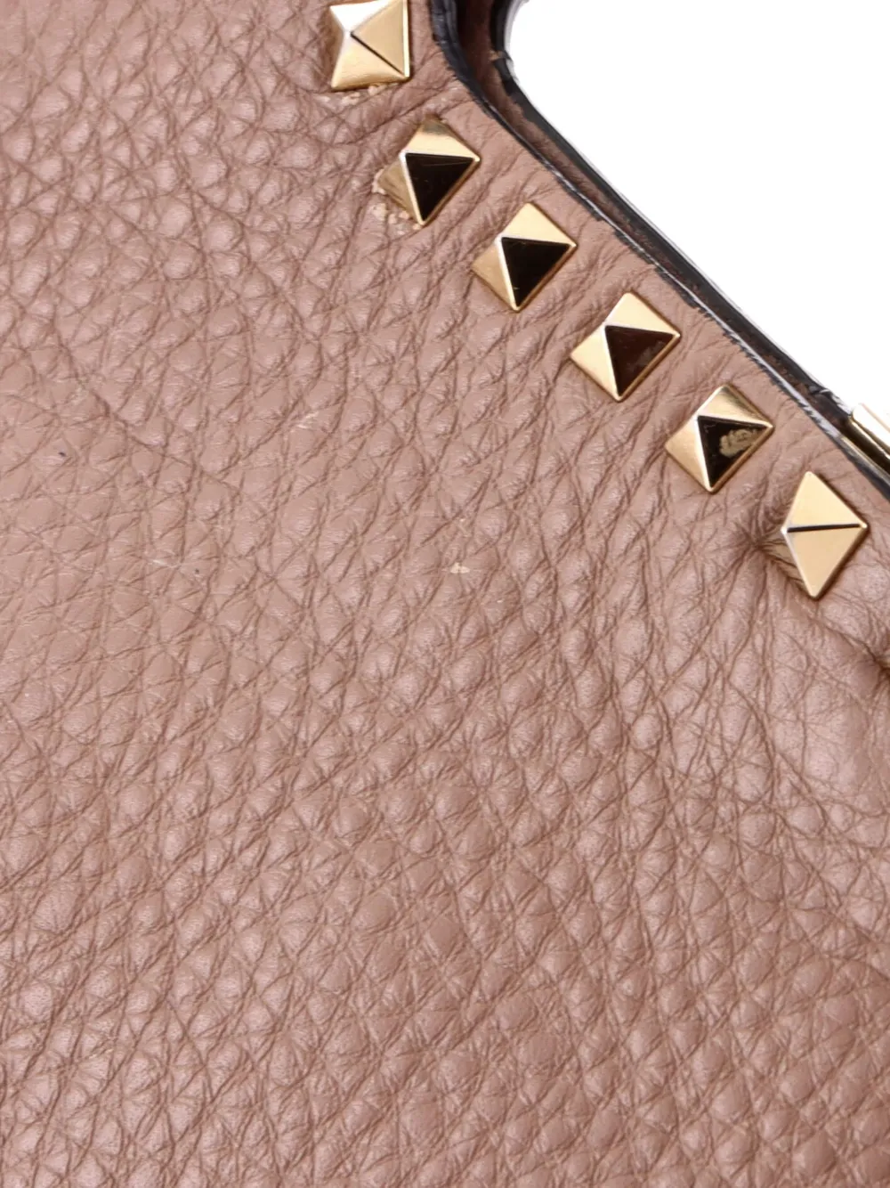 Rockstud Flip Lock Leather Small Hobo Bag