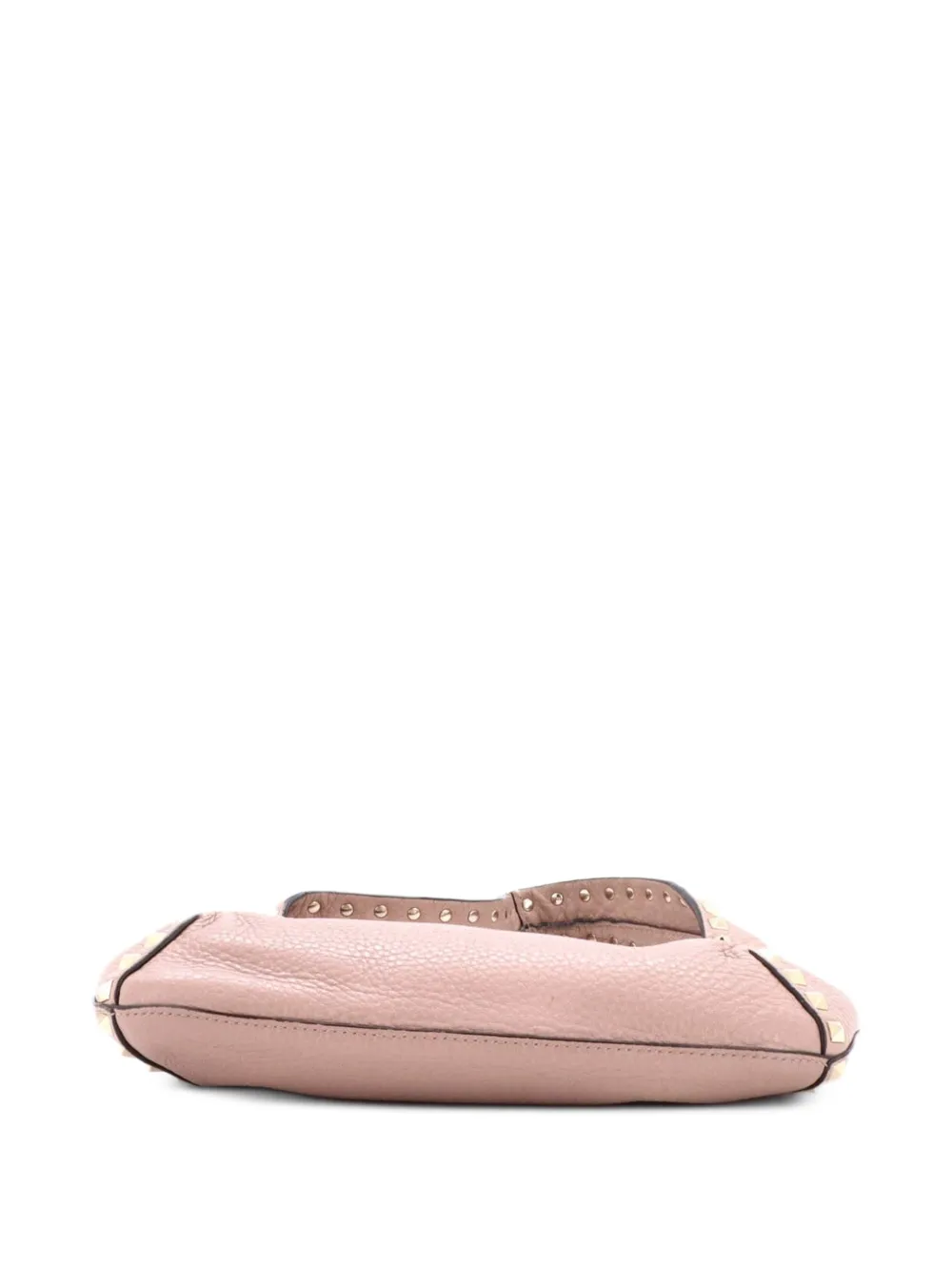 Rockstud Flip Lock Leather Small Hobo Bag
